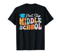 Siguiente Stop Middle School Groovy 2025 Junior High Graduación Camiseta