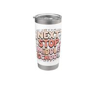 Siguiente Stop Middle School Lindo Graduado de quinto grado Vaso térmico de acero inoxidable de doble pared