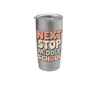 Siguiente Stop Middle School Lindo Graduado de quinto grado Vaso térmico de acero inoxidable de doble pared