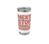 Siguiente Stop Middle School Lindo Graduado de quinto grado Vaso térmico de acero inoxidable de doble pared