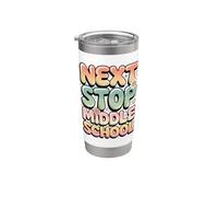 Siguiente Stop Middle School Lindo Graduado de quinto grado Vaso térmico de acero inoxidable de doble pared