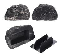 SiGuLiKeJi 2 Pcs Piedra para Guardar Llave, Piedra Que Esconde Llaves con Compartimentos Secretos, Caja Fuerte Camufladas, escondites y Secretos para búsquedas del Tesoro al Aire Libre