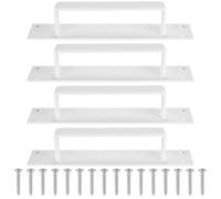 SiGuLiKeJi 4 Pcs Tiradores Puertas Blancas, 200mm Manijas de Puerta, Manija Puerta Corrediza, Tirador Puerta Corredera, Tirador Puerta Exterior Interior para Gabinetes Cocinas Garajes Muebles Puertas