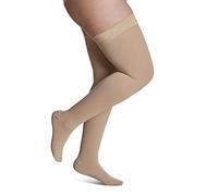 Sigvaris Mujer seleccione comodidad 860 Closed-Toe THIGH-HIGH médica manguera 20 - 30 mmHg, M Largo, Natural, 1