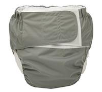 Sigzagor Pañal de tela grande para adolescentes y adultos, reutilizable, lavable para discapacidad, incontinencia con gancho y lazo para hombres (gris (grande de 26 a 50 pulgadas)