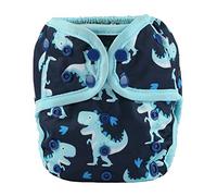 Sigzagor Pañal para bebé, talla única, 10 libras a 36 libras (dinosaurios azules)