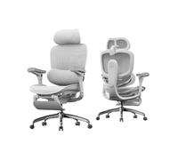 SIHOO Doro C300 Pro V2 Silla de Oficina ergonómica, Soporte Adaptable | Reposabrazos 8D de malla transpirable, 135 °, espalda alta, para largas sesiones de trabajo, color blanco crema, paquete de 2