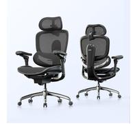 SIHOO Doro C300Pro V2 Silla Oficina, Soporte Adaptativo Total Cuerpo, Negro | Reposabrazos 8D, Malla Transpirable, Inclinación de 135°, Respaldo Alto, para Largas Jornadas de Trabajo