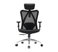 SIHOO M18 Silla Oficina Ergonómica, Soporte Lumbar Ajustable, 150 Kg, Negro | Reposacabezas Ajustable, Malla Transpirable De Respaldo Alto, Asiento Amplio, Reposabrazos 2D, Bloqueo Inclinación, Comodidad
