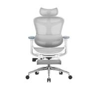 SIHOO Silla de Oficina ergonómica Soporte Lumbar dinámico, reposabrazos 3D, Respaldo Ajustable y reposapiés para Mayor Comodidad, Blanco Silla de Escritorio para Oficina en casa (Paquete de 2)