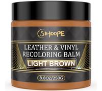 SIHOOPE 250 g Líquido Reparador para Cuero Marrón Claro, Kit de Reparación - Pintura para Cuero, Quita Arañazos en Asientos de Coche, Sofás, Zapatos, Bolsos y Chaquetas
