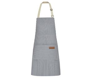 SiHuiTu Delantal ajustable unisex con bolsillo para cocina, chef, para mujeres, hombres, hogar, cocina, carnicería, barbacoa, restaurante, gris, Taille unique