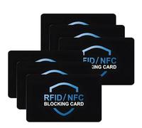 SiHuiTu Paquete de 4 tarjetas de bloqueo RFID, protector de tarjeta de crédito de débito, bloqueador NFC antirrobo, protección de tarjeta blindada para carteras, protección completa de la cartera