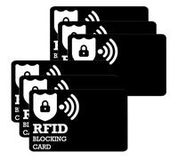 SiHuiTu Paquete de 4 tarjetas de bloqueo RFID, protector de tarjeta de crédito de débito, bloqueador NFC antirrobo, protección de tarjeta blindada para carteras, protección completa de la cartera