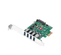 SIIG - Adaptador de tarjeta de expansión USB 3.0 de 4 puertos (5 Gbps) PCIe 2.0 para PC de sobremesa Windows con ranura PCI Express