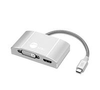 Siig Adaptador de Video multipuerto USB-C a 3 en 1 con Carga PD - DVI/HDMI/VGA - Adaptadores de Cable de Video