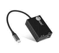 SIIG Adaptador Ethernet Gigabit de fibra USB-C a SFP, 1 Gbps, modo de ahorro de energía IEEE 802.3az, conectividad de red segura, disipación de calor, Windows y Mac, cumple con la TAA (JU-NE0D11-S1)
