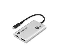SIIG - Adaptador Thunderbolt 3 a Dual DisplayPort - 5 K a 60 Hz - Dual 4 K a 60 Hz - USB tipo C a 2 DP 1.2 puertos para Mac y Windows - MacBook Pro/MacBook/Dell XPS/HP y Lenovo