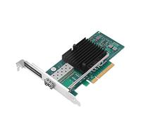 SIIG Tarjeta de red PCIe Gigabit Ethernet de 10G SFP+ única, PCIe 2.0 x8 a SFP+ hembra, chipset Intel X520, disipador de calor grande, soportes de doble perfil (LB-GE0411-S1)