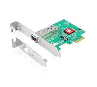 SIIG Tarjeta PCIe de red Ethernet SFP de un solo puerto 1G, 1 Gbps, diseño de perfil doble, Gigabit Ethernet, tarjeta de red de fibra SFP, cumple con TAA (CN-GP1411-S1)