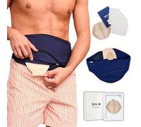 SIIL Cinturón de ostomía azul + protector de estoma | Protección total para tu bolsa de estoma | Fundas de bolsa de ileostomía y colostomía de velcro resistente | Fabricado en Europa, Azul, Medium