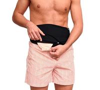 SIIL Cinturón de Ostomía Negro | Cinturón de Soporte de Ostomía | Deporte y Natación | Funda para bolsa de ostomía | Bolsillo interior para sostener la bolsa de ostomía | Cinturón de Ostomía | Small