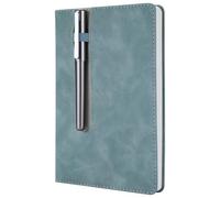SIIXU A5 Leather Notebook with Pen Holder,Hardcover Writing Journal,192pg