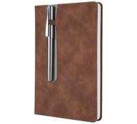 SIIXU A5 Lined Journal with Pen Holder, Leather Notebook for Writing,192pg