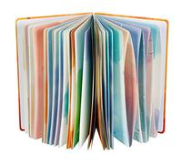 siixu Diarios en espiral para mujer, cuaderno de tapa dura, colorido en blanco, grande, 128 páginas, B5, 6.8 x 9.8, verano