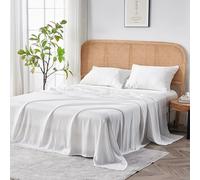 Sijo Juego de sábanas de tencel 100% de eucalipto austríaco 100% austriaco, más suave que la seda, ganador del premio a las mejores sábanas de enfriamiento Architectural Digest 2022, 4 piezas, 2