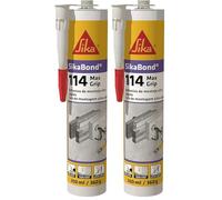 SIKA - Adhesivo de montaje - SikaBond-114 Max Grip - Marrón - Multiusos - De fuerte agarre y de Curado Rápido - Interior y Exterior - Sin Clavos ni tornillo - 300ml (Paquete de 2)