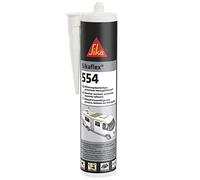 Sika Adhesivo de montaje Sikaflex-554 negro - Ideal para componentes grandes y alta carga dinámica - Resistente al envejecimiento y a la intemperie - 300 ml