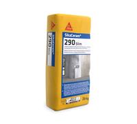 SIKA - Adhesivo para baldosas - SikaCeram 290 Slim - Blanco - Flexible - Para la colocación de piezas cerámicas e muy gran formato - Altas prestaciones - Paredes interiores y exteriores - 20kg