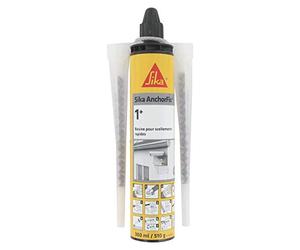 Sika Anchorfix 1+, Gris, Cartucho de sellado químico para sellado rápido, multimaterial, 300 ml