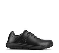 SIKA Botas de trabajo unisex de piel, suela de goma antideslizante, botas de trabajo repelentes al agua, entresuela EVA amortiguadora, forro de malla transpirable, zapatos de seguridad para cocina y