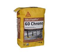 Sika france S.A.S 513427 Sika FastFix 60 Chrono mortero sellado mobiliario urbano y améngament exterior, gris, 25 kg