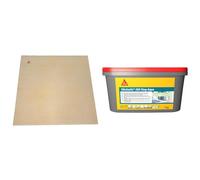 SIKA - Lote - Cinta Sellante Impermeable para Puentear Fisuras - 20 Piezas & Membrana Impermeabilizante - Gris Claro - Lista al Uso para Aplicar en Baños y Duchas - 7 kg