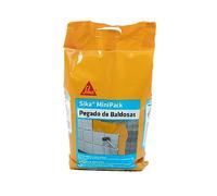 Sika MiniPack Pegado de baldosas, Blanco, Adesivo cementoso semiflexible para el pegado de piezas cerámicas en capa fina, Clase C1T, 5kg
