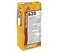 SIKA - Mortero de reparación en capa fina - Sika MonoTop 620 - Blanco - Alisado y reparación - Superficies y estructuras de hormigón - Clase R3-25 kg