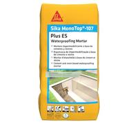 SIKA - Mortero impermeabilizante - SikaMonoTop-107 Plus ES - Gris - Uso en interior y exterior - Hormigón, mortero, piedra y fibrocemento - 25 kg