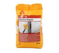 SIKA - Mortero rápido - Sika 4A - Gris - Listo para su empleo - Para fijaciones de marcos, anclajes no estructurales y para cortar filtraciones de agua - 10kg