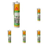 Sika - Sikacryl Professional, sellador y relleno acrílico versátil, 300 ml, blanco (Paquete de 5)