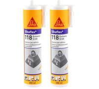 SIKA - Sikaflex 118 Extreme Grab, Masilla adhesivo de construcción para montaje sin fijación temporal, Potente agarre inicial, interior y exterior, Blanco, 290 ml (Paquete de 2)