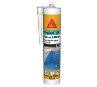 SIKA - SikaSeal-163 - Piscina y cuenca, transparente, sellador de silicona especial para piscina, ideal para inmersión permanente, resistente al cloro, multisoporte, 300 ml