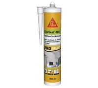 SIKA - SikaSeal-188 Acabado interior, Madera clara, Masilla acrílica para juntas de acabado, zócalos, calafateo, grietas, Interior, inodoro, 300 ml