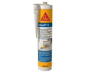 Sika - Sikasil C - Silicona sanitaria para baño y cocina - Blanco - Cartucho de 300 ml - Protección contra moho - Para juntas y sellado - Rectangular neutra