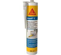 Sika - Sikasil C - Silicona sanitaria para baño y cocina - Gris Hormigón - Cartucho 300ml - Protección contra moho - Para juntas y sellado - Reticulación neutra