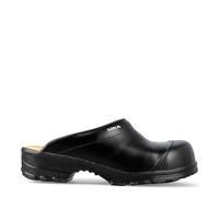 SIKA Zueco unisex Flex LBS de trabajo, ajuste ancho con plantilla de espuma suave y piel, zapatos de cuero Permair, diseño ProNose, zuecos de seguridad amortiguadores para industria ligera y