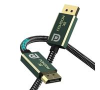 Sikai MOSHOU 8K Displayport Cable 2.0 (2 m) Displayport a DisplayPort 2.0, ancho de banda de hasta 77,4 Gbit/s, cable DP 2.0 8 K @ 60 Hz 4K @ 144 Hz 2 K @ 165 Hz 1080P HD FreeSync G-SYNC HDR 12bit