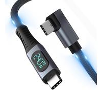 Sikai Thunderbolt 3 cable con pantalla 1M - USB C Cable con Pantalla 240W Potencia Cable de Carga Rápida con Pantalla Compatible con Redmi Note13/12/13C iPhone 15 iPad Galaxy S23 Tableta Portátil